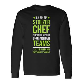 Ich Bin Stolzer Chef Boss Chef Langarmshirts - Geschenkecke