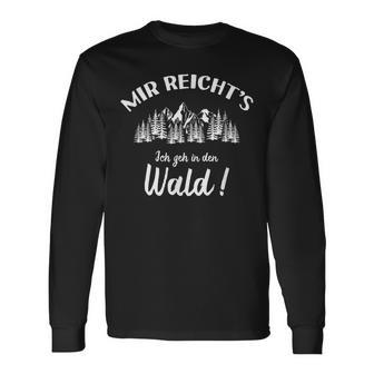 Ich Geh In Den Wald German Texture Forestry Langarmshirts - Geschenkecke