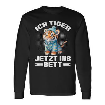 Ich Tiger Jetzt Ins Bett Schlafen Pyjamas Tired Pyjama Langarmshirts - Geschenkecke