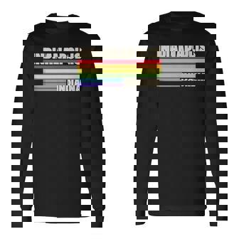 Indianapolis Indiana Pride Rainbow Flag Gay Pride Queer Tank Top Long Sleeve T-Shirt - Monsterry