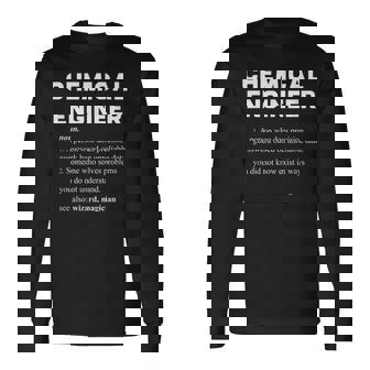 Ingeniero Químico Divertida Definición De Diccionario Camiseta de manga larga - Regaloses