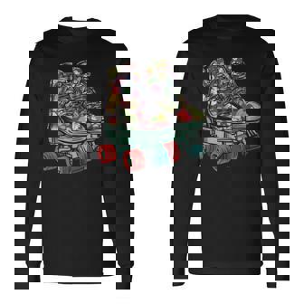 Inline-Skates Rollerskating 70s 80s Roller Nordic Blading Long Sleeve T-Shirt - Monsterry