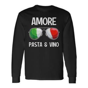 Italia Dialect Italian Amore Pasta &Ino S Langarmshirts - Geschenkecke