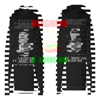 Italian 7 Layer Rainbow Cookies Espresso Latte Good Morning Long Sleeve T-Shirt - Monsterry