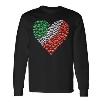 Italy Flag Heart Of Passion For Italy Langarmshirts - Geschenkecke