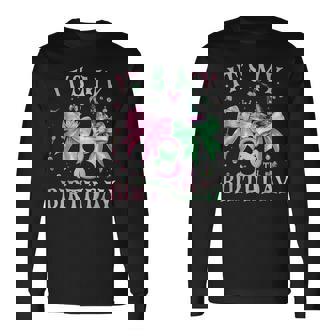It's My 8Th Birthday Witch Pink And Green 8 Year Old Long Sleeve T-Shirt | Mazezy