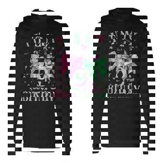 It's My 9Th Birthday Witch Pink And Green 9 Year Old Long Sleeve T-Shirt | Mazezy