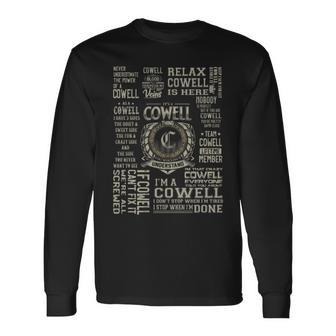 It's A Cowell Thing Cowell Name Long Sleeve T-Shirt | Mazezy