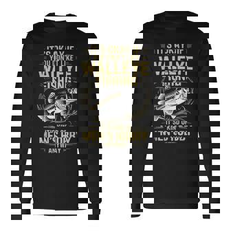 It's Kind Of Hobby Angler Fisherman Walleye Fishing Long Sleeve T-Shirt | Mazezy