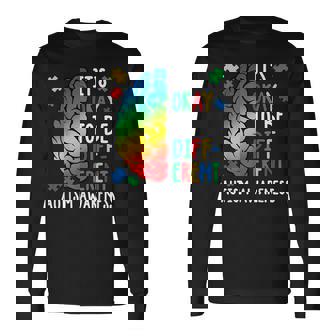 It's Okay To Be Different Autism Awareness Month In April Long Sleeve T-Shirt | Mazezy