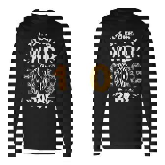 It's Been A Wild 100 Days Happy 100Th Day Of School Leopard Long Sleeve T-Shirt - Seseable