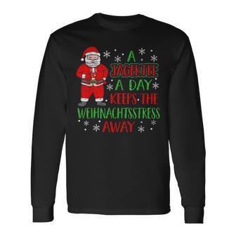 A Jager A Day Keeps Christmas Stress Away Austria Langarmshirts - Geschenkecke