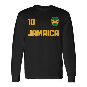 Jamaica Flag Reggae Music Fan Jersey Langarmshirts - Geschenkecke