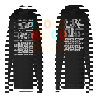 Jugador De Bingo Divertido I Love Bingo Camiseta de manga larga - Regaloses