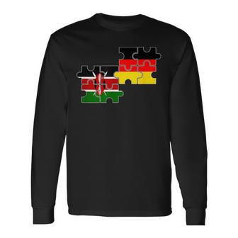 Kenya Germany Flag German Kenyan Langarmshirts - Geschenkecke