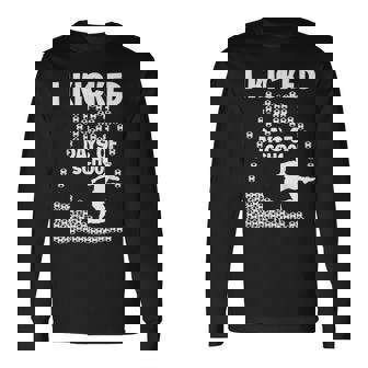 I Kicked 100 Days Of School Soccer 100Th Day Balls For Boys Long Sleeve T-Shirt | Mazezy