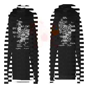 Kids Dabbing Easter Rabbit Leopard Print Wild Animal Spots Long Sleeve T-Shirt - Monsterry