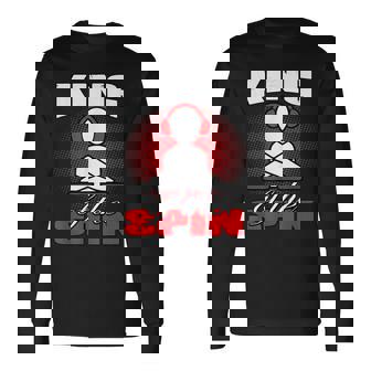 King Of The Spin Edm Dj Music Lover Camiseta de manga larga - Regaloses