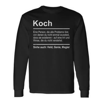 Koch Definition Saying Professional Kitchen Chef Langarmshirts - Geschenkecke