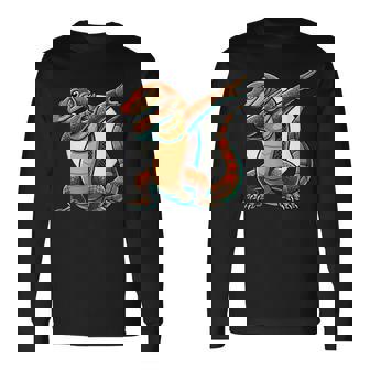 Komodo Dragon Dabbing Monitor Lagarto Niños Y Niño Lagarto Camiseta de manga larga - Regaloses