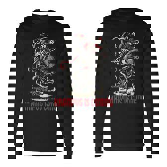 Krampus Is Coming Dark Christmasintage Krampusnacht Camiseta de manga larga - Regaloses