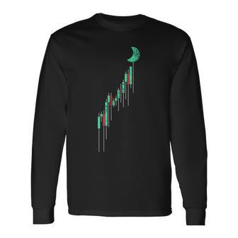 Krypto Currency Hodlintage Bullenmarkt Chart To The Moon Langarmshirts - Geschenkecke