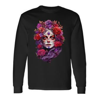 La Catrina Cool Dia De Muertos Day Of The Dead Langarmshirts - Geschenkecke