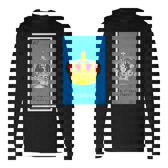 La Corona Card Mexican Lottery Card Long Sleeve T-Shirt - Monsterry