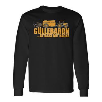 Landillage Güllebaron Attack With Poo Farmer Langarmshirts - Geschenkecke