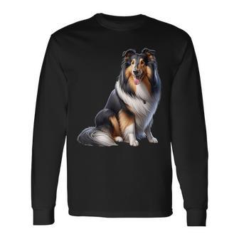 Langhaar Collie Motiv Collie Langarmshirts - Geschenkecke