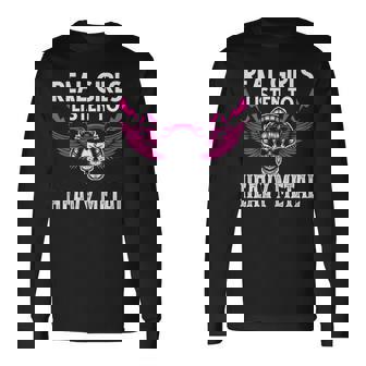 Las Muchachas Reales Escuchan Heavy Metal Heavy Metal Camiseta de manga larga - Regaloses