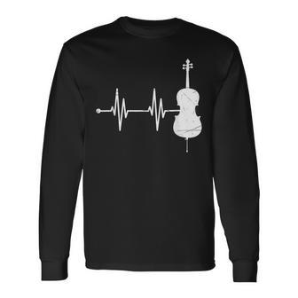 Latido Del Corazón Instrumento Musical Regaloiolonchelo Camiseta de manga larga - Regaloses