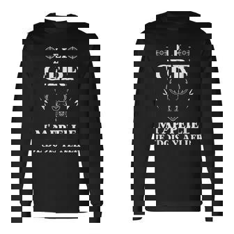 Le Cerf M'appelle Humour Chasseur Cerf Homme Drole T-shirt à manches longues - Cadeauxyz