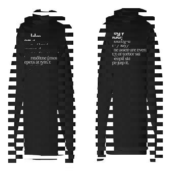 Leg Day Definition Funda Para Bomba De Gimnasio De Gran Tamaño Para Hombre Camiseta de manga larga - Regaloses