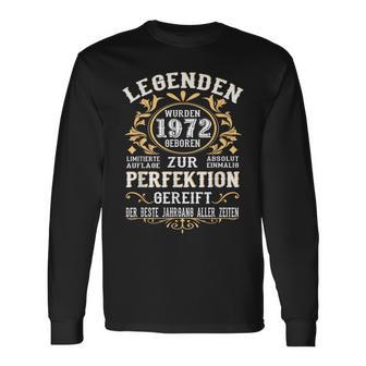 Legends 1972 Born intage 1972 Birthday Langarmshirts - Geschenkecke