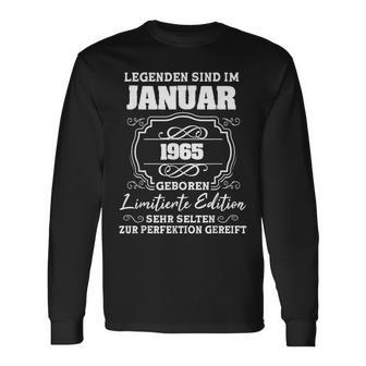 Legends Was Born In January 1965 60Th Birthday Man Langarmshirts - Geschenkecke