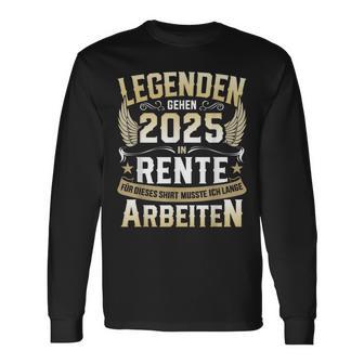 Legends Retirement 2025 Long Work For Pensioners In Retirement Langarmshirts - Geschenkecke