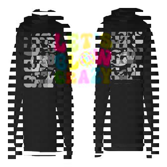 Let's Crazy Retro Birthday Party Glowing 80S 90S Group Team Long Sleeve T-Shirt | Mazezy