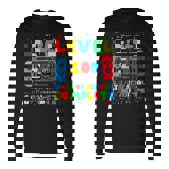 Level 100 Days Of School Complete Gamer Video Games Boys Long Sleeve T-Shirt - Monsterry
