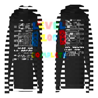 Level 100 Days Of School Complete Gamer Video Games Boys Long Sleeve T-Shirt - Seseable