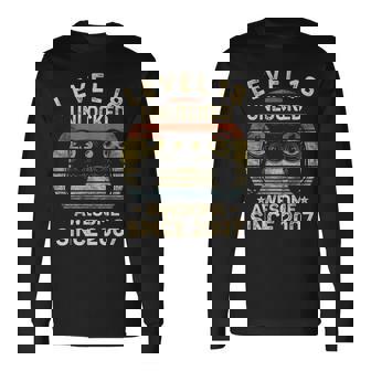 Level 18 Unlocked 18Th Birthday 18 Year Old Gamer Bday Long Sleeve T-Shirt | Mazezy