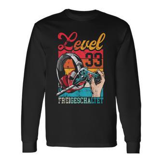 Level 33 Years Birthday Gamer 33Rd Birthday Langarmshirts - Geschenkecke