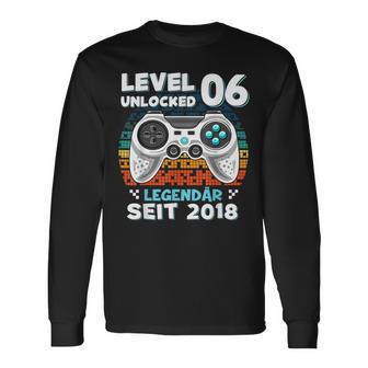 Level 6 Years Birthday Young Gamer 2018 Birthday Langarmshirts - Geschenkecke