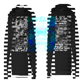 Level 8 Unlocked 8Th Birthday Boys Gamer 8 Year Old Long Sleeve T-Shirt | Seseable UK