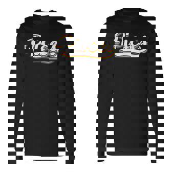 LGBT Rainbow Gay Pride Flag Pisces Zodiac Sign Birthday Long Sleeve T-Shirt - Monsterry