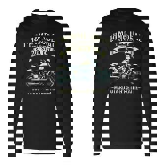 L'homme Idéal Motard Retraité Moto Humour Papy Motard T-shirt à manches longues - Cadeauxyz