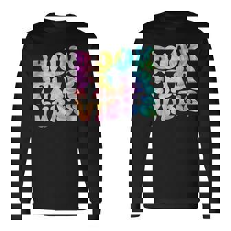 Library Book Fair Vibe Tie Dye School Reading Nostalgic Long Sleeve T-Shirt - Monsterry