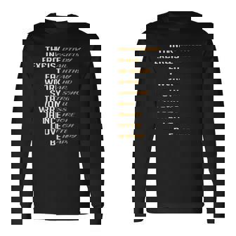 Life Plan Optimistic And Inspired Long Sleeve T-Shirt - Monsterry