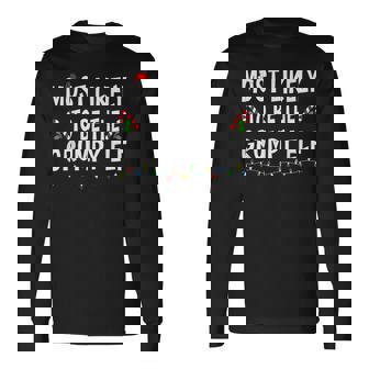 Most Likely To Be The Grumpy Elf Xmas Family Christmas Long Sleeve T-Shirt - Monsterry