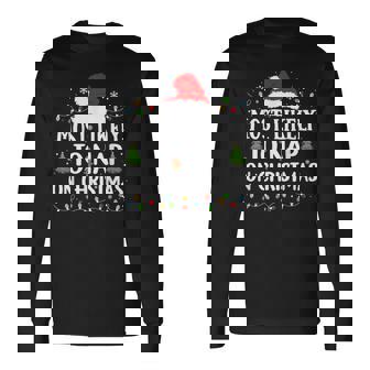 Most Likely To Nap On Christmas Xmas Nap Long Sleeve T-Shirt - Monsterry
